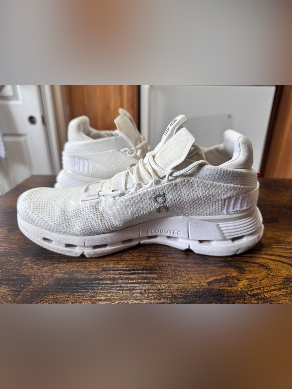 On Cloudnova "All White" Women's Running Shoes Sneakers Sz 8 Style 26.99115 - Picture 8 of 10